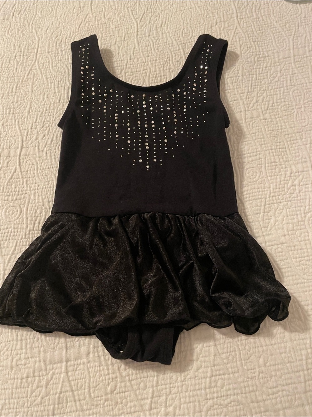 Cat & Jack Black Sparkle silky skirt Leotard for Girls